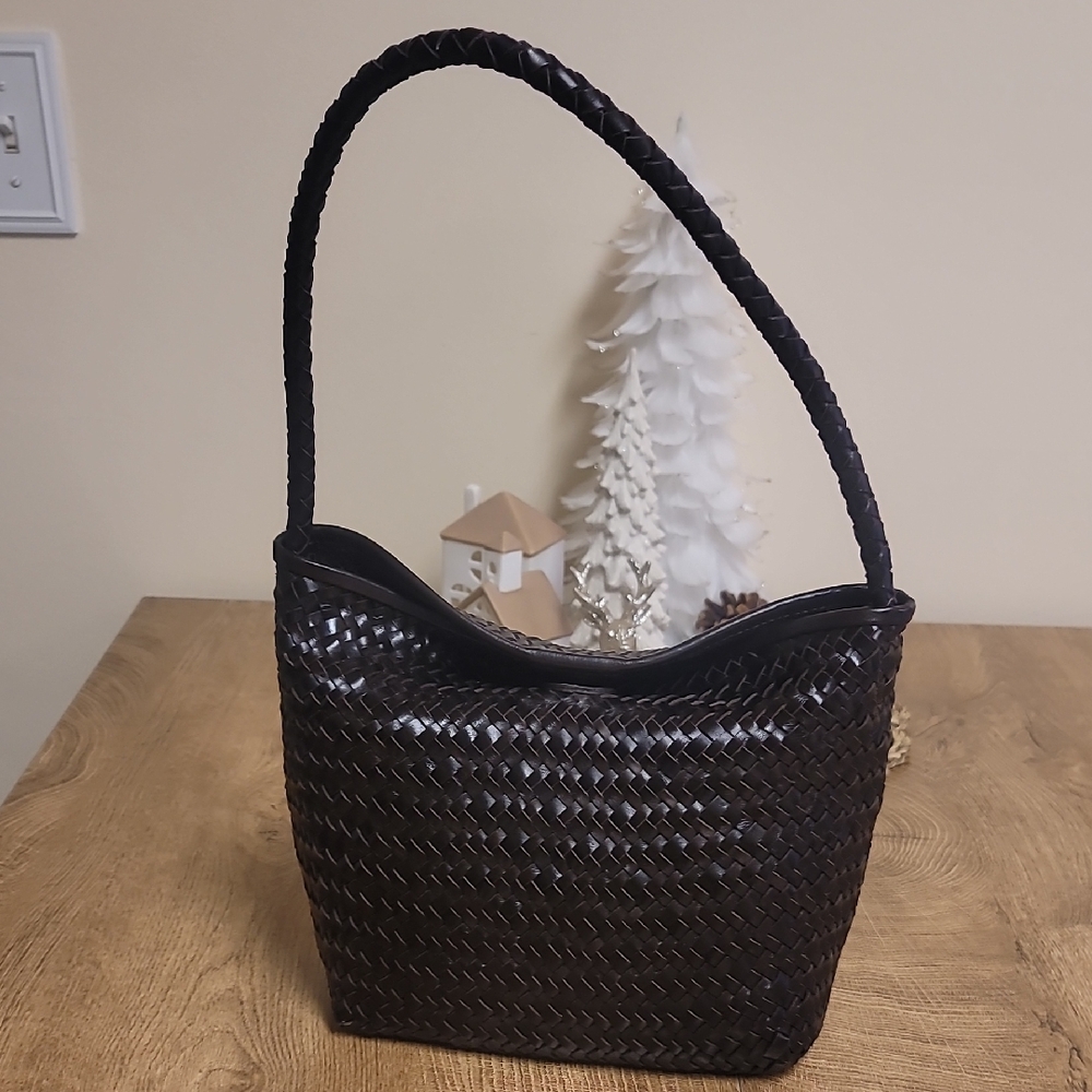 Madewell Dark Brown Woven Handbag